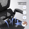 Prémium ergonomikus irodai szék, forgószék, fekete hálós (E05) 