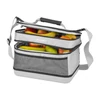 CRIVIT Prémium hőszigetelt uzsonnástáska,2 rekeszes,12 Liter  20 × 33 × 23 cm szürke
