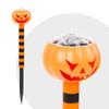 Kép 1/3 - Halloween LED-es szolár lámpa - töklámpás műanyag 21,5 cm