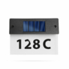 Kép 2/3 - Szolár házszámfény - átlátszó plexi - hidegfehér LED - 18 x 20 cm