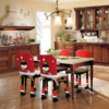 Kép 2/3 - Karácsonyi székdekor szett - Hóember - 50 x 60 cm - piros/fehér