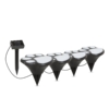Kép 3/4 - LED-es szolár lámpa - kutya lábnyom, leszúrható - műanyag - fekete - 360 cm