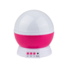 Kép 2/5 - LivarnoHome csillagos ég vetítőlámpa, éjjelilámpa USB vagy elemes üzemmód, pink színű
