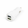 Kép 1/3 - Autós szivargyújtó adapter 2 USB aljzattal - Fehér