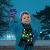 Kép 1/4 - Karácsonyi sál - 100 cm - LED-es, elemes, fekete