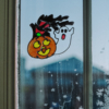 Kép 1/2 - Halloween-i ablakdekor - tök és szellem