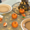 Kép 1/3 - Halloween-i kétoldalú asztalterítő futó - pókháló mintás - 36 x 180 cm