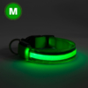 Kép 1/4 - LED-es nyakörv - akkumulátoros - M méret - zöld