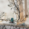 Kép 2/3 - Halloween-i dekoráció szett - pók - irizáló színnel - 2 db / csomag