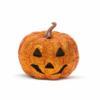 Kép 2/3 - Halloween-i RGB LED dekor - habszivacs tök - narancssárga - 11 cm