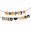 Kép 2/4 - Halloween-i papír girland - "Happy Halloween" felirat - 3,5 m