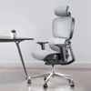 Kép 1/3 - Prémium ergonomikus irodai szék, forgószék, fekete-szürke (T03) hálós
