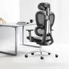 Kép 3/3 - Prémium ergonomikus irodai szék, forgószék, fekete-szürke (T03) hálós