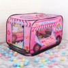 Kép 4/7 - Játszósátor gyerekeknek, fagylaltoskocsi mintával, textil hordozóval, 112x70x75 cm, pink