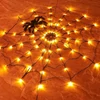 Kép 7/11 - Pókháló fényfüggöny pókkal - melegfehér 60 db LED - USB-s