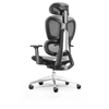Kép 2/3 - Prémium ergonomikus irodai szék, forgószék, fekete-szürke (T03) hálós