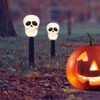 Kép 3/7 - Halloween Led-es szolár lámpa koponya műanyag 6 x 5 x 26 (+11) cm