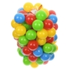 Kép 4/5 - Műanyag labdák vidám színekben, játszósátorba, járókába, 6,5 cm-es, 100 db-os szett hálóban