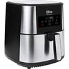 Kép 8/11 - Elite® 8 L-es Air Fryer + receptkönyv, 1800W olaj nélküli forró levegős fritőz digitális kijelzővel, elegáns rozsdamentes acél burkolattal