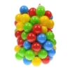 Kép 1/5 - Műanyag labdák vidám színekben, játszósátorba, járókába, 6,5 cm-es, 100 db-os szett hálóban