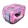 Kép 6/7 - Játszósátor gyerekeknek, fagylaltoskocsi mintával, textil hordozóval, 112x70x75 cm, pink