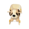 Kép 2/3 - Zenélő plüss hintaállat, beülős hintaló, guruló kerekekkel, kutya alakú
