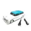 Kép 4/8 - WSTER 1955-ös Chevrolet Nomad formájú Bluetooth hangszóró, USB port, TF kártyahely, fehér