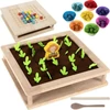 Fa puzzle 2 az 1-ben, gyöngyök és farm készségfejlesztő kirakójáték