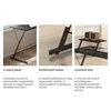 Sarok íróasztal fekete (L-SHAPE-DESK-BLACK)