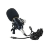 Kép 2/9 - Klasszikus kondenzátor mikrofon podcast-hez, kiegészítőkkel, ezüst színű védőráccsal