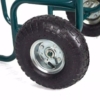 Kép 6/6 - Farönk szállító kézikocsi, pumpálható kerék, 100 kg teherbírás, zöld