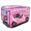 Kép 3/7 - Játszósátor gyerekeknek, fagylaltoskocsi mintával, textil hordozóval, 112x70x75 cm, pink