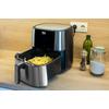 Kép 11/11 - Elite® 8 L-es Air Fryer + receptkönyv, 1800W olaj nélküli forró levegős fritőz digitális kijelzővel, elegáns rozsdamentes acél burkolattal
