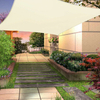 Kép 7/9 - Napvitorla - árnyékoló teraszra, erkélyre és kertbe szögletes 2x3 m bézs színben - polyester (vízálló)