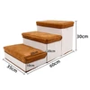 Kutyalépcső 3 lépcsőfokkal barna színben (DD01292-BROWN)
