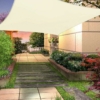 Kép 7/9 - Napvitorla - árnyékoló teraszra, erkélyre és kertbe szögletes 2x3 m bézs színben - polyester (vízálló)
