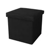 Kép 1/3 - Ülésre alkalmas tárolódoboz, ülőke fekete (storage-box-38-black)