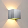 Kültéri fali LED lámpa 12W szürke színű IP65 vízálló 3000K meleg fényű (1003-2-BRUSHED-SILVER-3000K)