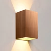 Kültéri fali LED lámpa 12W szálcsiszolt barna színű IP65 vízálló 3000K meleg fényű (1003-6-BRUSHED-BROWN-3000K)