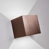 Kültéri fali LED lámpa 12W sötétbarna IP65 vízálló 6000K hideg fényű (1003-2-BRUSHED-BROWN-6000K)