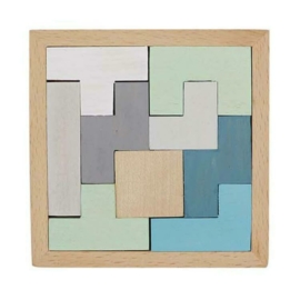 Tangram és tetris építőjáték (kék, tetris formák)
