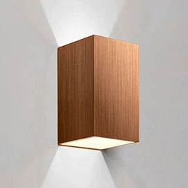 Kültéri fali LED lámpa 12W szálcsiszolt barna színű IP65 vízálló 6000K hideg fényű (1003-6-BRUSHED-BROWN-6000K)