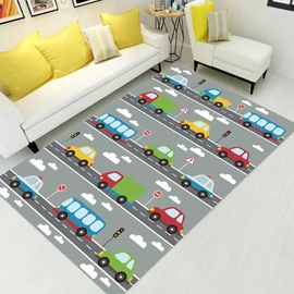 Gyerek autós játszószőnyeg, gyerekszőnyeg mintás 130x180 cm (KIDS-CARPET-5)