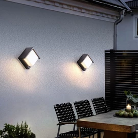 Kültéri fali LED lámpa 12W fekete IP65 vízálló (OUTDOOR-LED-605-BLACK-3000K)