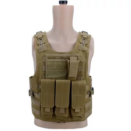 Military mellény, taktikai mellény khaki (BL042-KHAKI)