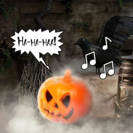Halloween-i töklámpás - LED-del, hangeffekttel elemes működés
