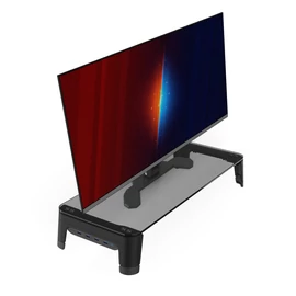 Monitortartó állvány, laptop állvány, monitor magasító USB csatlakozókkal, állítható magassággal (SY-MS06H2)