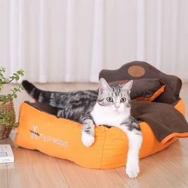 HOOPET kutyafekhely, kutyaágy, macska fekhely, macskaágy narancssárga színű S méret (HOOPET-76403-S-ORANGE)