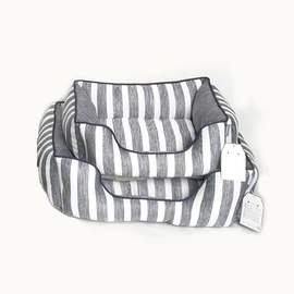 Kutyafekhely, kutyaágy, macska fekhely, macskaágy szürke színben S méret (PET-BED-STRIPED-GREY-S)