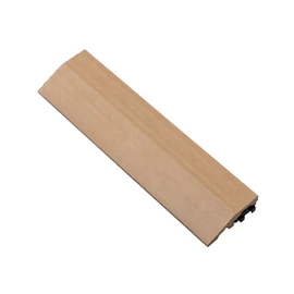 WPC DIY padlóburkolat záróelem, szegély 30x7.5cm, faerezet mintás, tíkfa